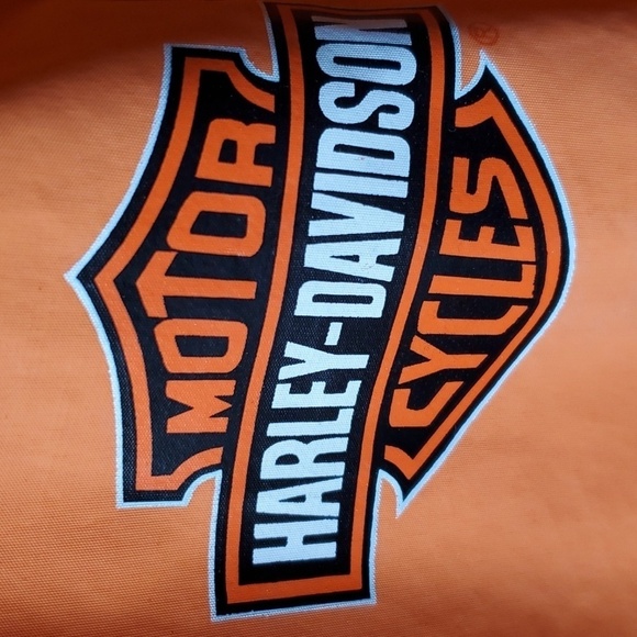 Harley Davidson orange rain slicker  jacket size 10 kids - Picture 2 of 11